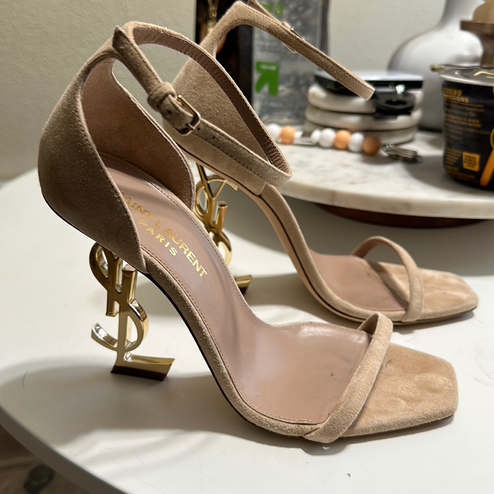 Ysl hills size 35.5 tan suede